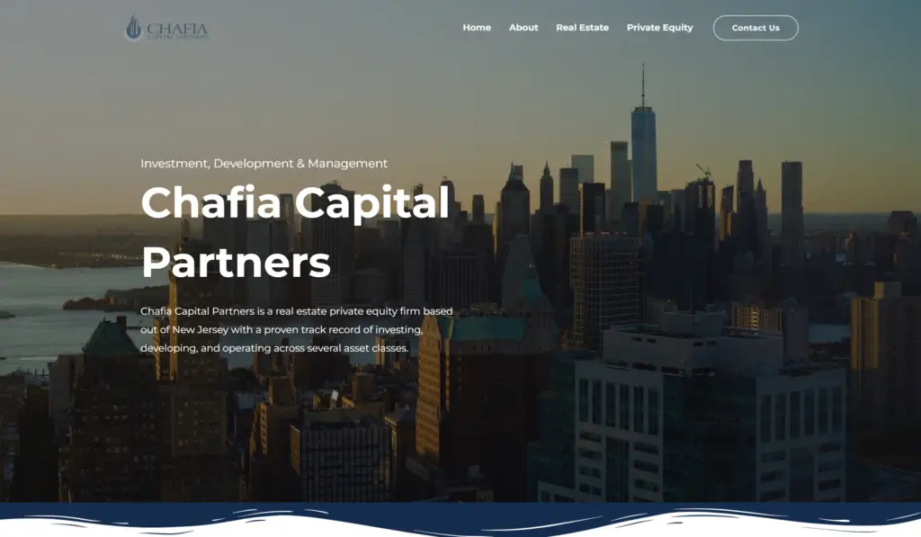 Screenshot of Chafia Capital Website