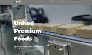 Screenshot of United Premium Foods Website